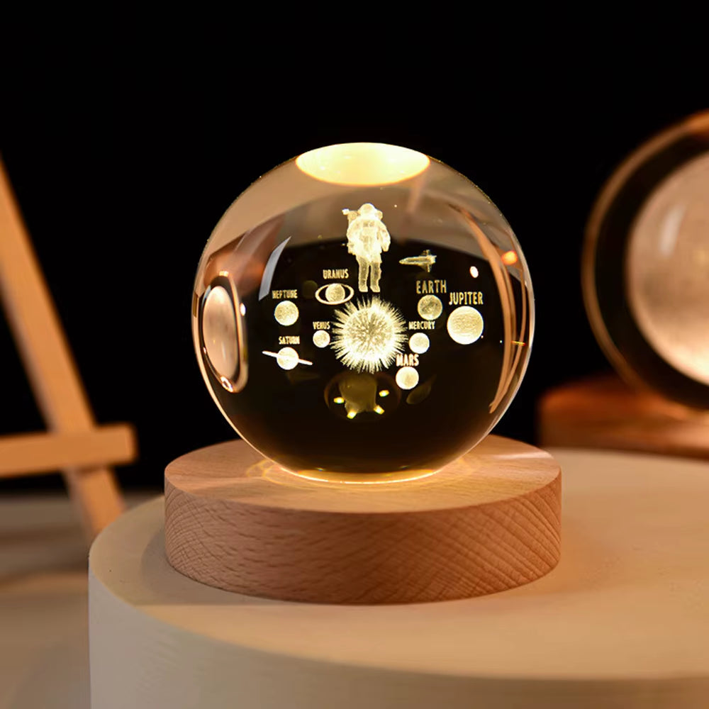 Boule De Clip 3D, Lampe Veilleuse, Communautés Ète En Clip, Système Solaire Gravé Au Laser, Globe Astronomique, Cadeau D'Anniver